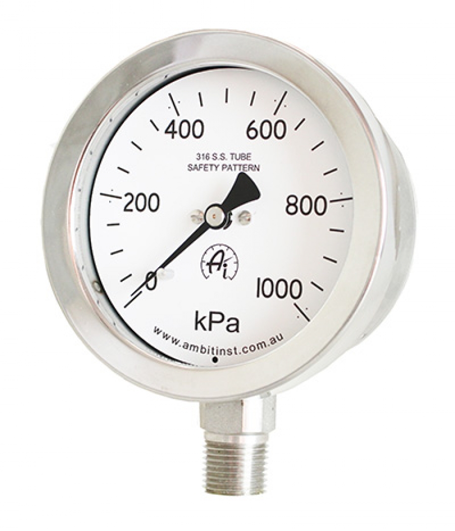 Pressure gauge clearance design